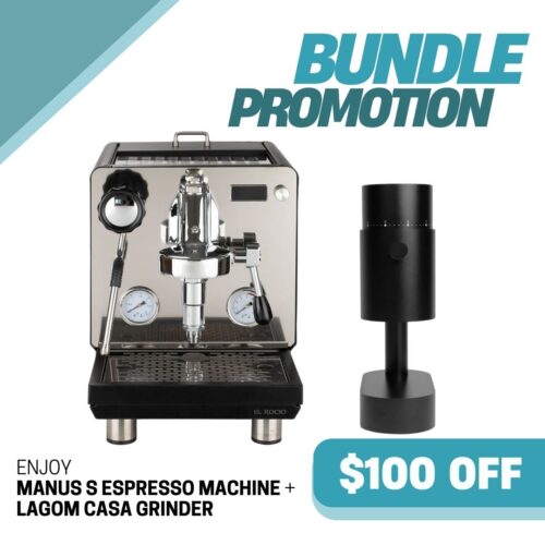 [BUNDLE] El Rocio Manus S Espresso Machine + Option-O Lagom Casa 65mm Grinder